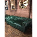 3A Mobilya 3A Natural Chesterfield Hakiki Deri - Yeşil