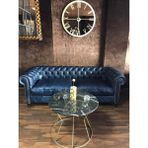 3A Mobilya 3A Premium Hakiki Deri Chesterfield - Mavi
