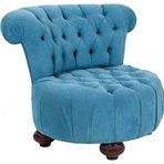 3A Mobilya Blue Kapitone Lena Berjer Mavi 80X80x90 Cm