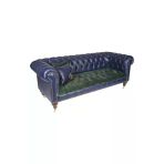 3A Mobilya Dark Blue Green Chesterfield 230X90X80 CM
