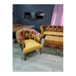 3A Mobilya Ely Chesterfield Berjer Ve Puf Takımı