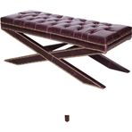 3A Mobilya Full Kapitone Kızıl Kahve Puf 120X45X70 Cm