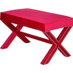 3A Mobilya Fuşya With Silver Puf 75X45X45 Cm