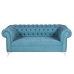 3A Mobilya İkili Turkuaz Chesterfield
