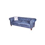 3A Mobilya Mavi 230x90x80 cm Deri Kanepe
