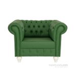 3A Mobilya Nature Chesterfield Yeşil Tekli Koltuk