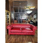 3A Mobilya New Premium Burgundy Hakiki Deri Chesterfield