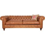 3A Mobilya Old English Leather Chesterfield 230X90x80 Cm