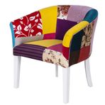 3A Mobilya Patchwork Oval Berjer