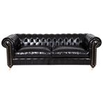 3A Mobilya Pullap Black Chesterfield