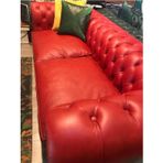 3A Mobilya Red Hakiki Deri Chesterfield