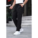 3A Moda Erkek Yazlık Keten Karışımı RAHAT Pantolon - 0 Siyah - 2XL