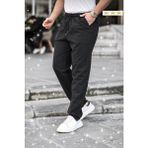3A Moda Erkek Yazlık Keten Karışımı RAHAT Pantolon - 0 Siyah - 5XL