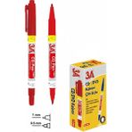3A Permanent Kalıcı Marker Kalemi Çift Uçlu 0.5 mm ve 1 mm Kırmızı 2 Adet