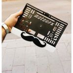3ADİJİTAL Bıyık Pleksi Motor Plakalığı - Beyaz