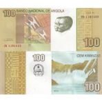 3Alp Koleksiyon Angola 100 Kwanzas 2012, P#153A, Çil, Eski Yabancı Kağıt Para