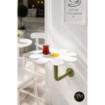 3Art Metal Dekorasyon Tic.Ltd.Şti Duvara Monte Papatya Sehpa – Mini Balkon & Kafe Masası, Modern Dekoratif Çay Kahve Sehpası