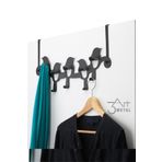 3art Metal Metal Amerikan Kapı Arkası Askılık - Dekoratif Demir Banyo Askısı - Kuş Detaylı Askılık