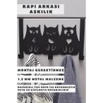 3Art Metal Metal Amerikan Kapı Arkası Askılık - Dekoratif Demir Banyo Askısı - Siyah