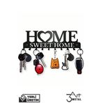 3art Metal Metal Anahtar Askılığı - Dekoratif Home Yazılı Desenli Anahtarlık - Banyo Askısı - Elbise Askısı