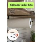 3Art Metal Metal Kağıt Havluluk Mutfak Düzenleyici - Peçetelik - Banyo Askısı - Dolap Içi Düzenleyici - Siyah