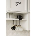 3art Metal Metal Kancalı Fincan, Kupa, Cezve Askısı- Kravat ve Kemer Askısı - Dolap İçi Askı - Banyo Askısı