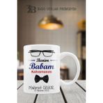 3b Baskı Reklam Promosyon Babalar Günü Porselen Kupa BARDAK-3BBABA002 (Isim Yazılabilir) - Beyaz