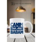 3B Baskı Reklam Promosyon Babalar Günü Porselen Kupa Bardak-(İsim Yazılabilir) - Beyaz