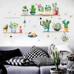 3B Trend Bitki Tasarım Duvar Sticker Bitki Saksı Desen Duvar Çıkartması Duvar Dekorasyonu