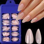3b Trend Takma Tırnak Seti 100'LÜ Ten Rengi Protez Tırnak Takma Tırnak & 10 gr Fırçalı Yapıştırıcı - Ten Nude