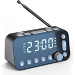 3C Store Dab/fm Dijital Çalar Saat LED Masaüstü Saatli Radyo Çıft USB Şarj Bağlantı Noktası Otomatik Uyku Arkadan Aydınlatma Ayarlanabilir Alarm Sesi (Yurt Dışından) - Siyah