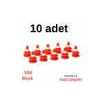 3D 1/64 Ölçek Mini Trafik Dubası Seti – 10 Adet – Diorama & Model Araba Aksesuarı – Baskı