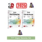 3d 2025 Tyt Matematik 10 Adet-Tyt Fen 15 Adet Simulasyon Video Çözümlü Deneme Seti+Kalemlik
