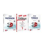 3D 3 Kitap TYT Türkçe ve Matematik ile AKM Dil Bilgisi Soru Bankası Seti