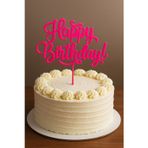 3D Atelier Happy Birthday Pasta Süsü Pembe - Iyi Ki Doğdun