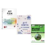 3D Ayt Fizik Çöz Kazan Kimya Ve Aydın Biyoloji Deneme Seti 3 Kitap