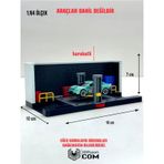 3d Baskı 1/64 Ölçekli Tamirhane Bina Tasarımlı Diorama Araç Sergileme Garajı