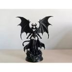 3D Baskı Karanlık Melek Figürü – Gotik Şeytan Kanatlı Fantastik Koleksiyon Biblosu