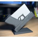 3D Baskı Zamanı Glock Stil Silah Kartvizitlik - 3D Yazıcı Tasarım Masaüstü Organizer - Taktik Ofis Aksesuarı