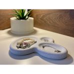 3D Baskı Zamanı Modern Amorf Tasarım Takı Tepsisi - Mermer Dokulu Dekoratif Organizer ve Takı Düzenleyici