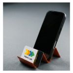 3D Baskı Zamanı Modern Zikzak Tasarım Telefon Tutucu - 3D Yazıcı Masaüstü Kartvizitlik ve Stand - Turuncu Minimalist Ofis Aksesuarı - 1 Adet