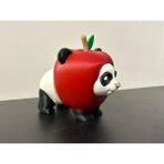 3D Baskı Zamanı Seçenek 1: Elma Panda Figürü - 3D Yazıcı Kırmızı Elma Kostümlü Panda Biblo - Hibrit Meyve Serisi