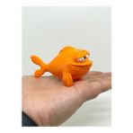 3D Baskı Zamanı Turuncu Balık Figürü - 3D Yazıcı Baskısı Sevimli Akvaryum Dostu Biblo