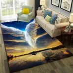 3D Baskılı Fantezi Tornado Cloud Area Halı - Yumuşak Polyester, Kaymaz, Oturma Odası, Yatak Odası, Mutfak için Kolay Temizlenen Zemin Paspası - Büyük 200x300 cm Halı