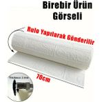 3D Beyaz Esnek Köpük Paneli Kendinden Yapışkanlı Duvar Dekorasyonu 70X77 - Açık Bej - Seçenek 1