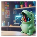 3D Boyuthane Minik Dino – Dekoratif Kalemlik & Masa Üstü Organizer