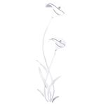3D Çiçek Ayna Duvar Etiketi, Ayna Duvar Çıkartmaları, PVC DIY Ev Dekoru Için Modern Çıkarılabilir Sanat Çıkartması, 29 X 14 Cm (Gösterildiği gibi, Gümüş)