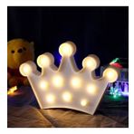 3D Dekoratif Pilli Kralice Taci Model Led Masa Ve Gece Lambasi (2818)