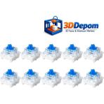 3D Depom 10 Adet Mavi Clicker - Blue Switch - Beyaz - Mavi