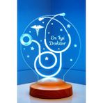 3D Doktor Hediyesi Stetoskop 3 Boyutlu LED Lamba